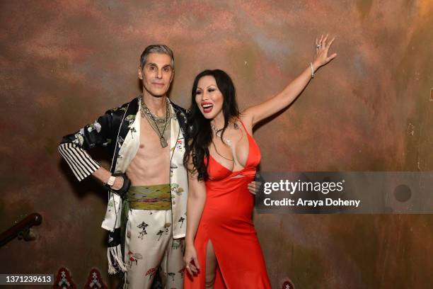 Perry Farrell and Etty Farrel attend the "Heaven After Dark" concert series, hosted by Perry Farrell and his wife Etty Farrell, at 1926 Room inside...