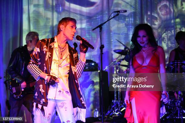 Perry Farrell and Etty Farrel at the "Heaven After Dark" concert series, hosted by Perry Farrell and his wife Etty Farrell, at 1926 Room inside The...