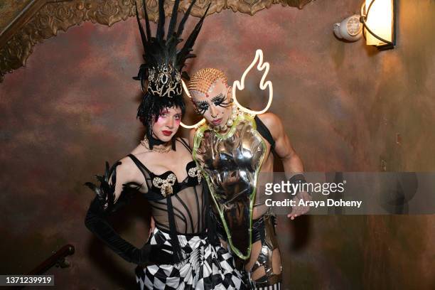 Love Bailey and Ernie Omega attend the "Heaven After Dark" concert series, hosted by Perry Farrell and his wife Etty Farrell, at 1926 Room inside The...