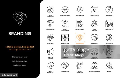 Iconos de línea de marca Iconos de línea de marca