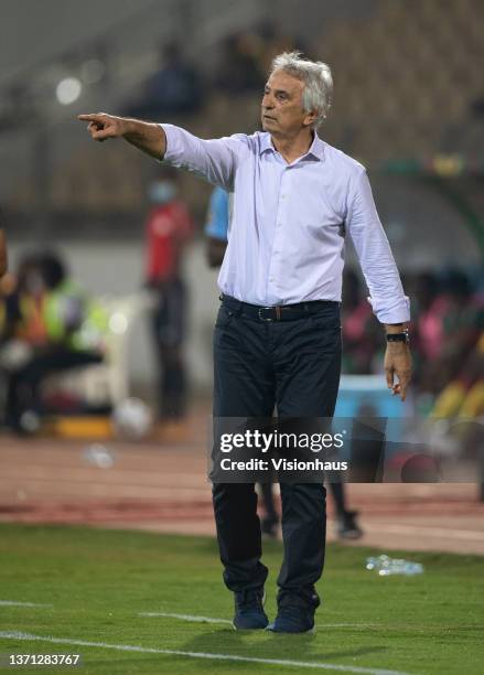 Morocco Head Coach Vahid Halilhodzic during the Africa Cup of Nations 2021 round of 16 football match between Morocco and Malawi at Stade...