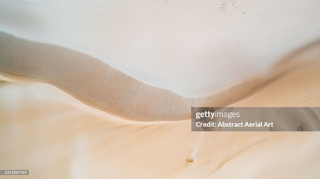 Minimal drone image directly above a majestic sand dune, Eastern Cape, South Africa