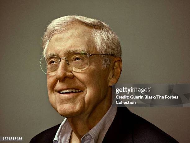 Of Koch Industries, Charles Koch is photographed for Forbes Magazine on July 8, 2021 in Wichita, Kansas. PUBLISHED IMAGE. CREDIT MUST READ: Guerin...