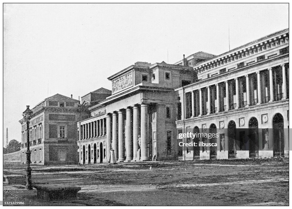 Antique travel photographs of Spain: Museo del Prado, Madrid