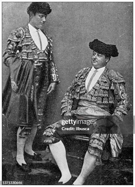 antique travel photographs of spain: bullfighters - bullfighter 幅插畫檔、美工圖案、卡通及圖標