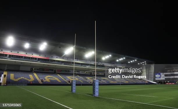 General view of the ground prior to the start of the Gallagher Premiership Rugby match between Worcester Warriors and Bristol Bears at Sixways...
