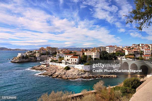 view of marseille city - marseille stock-fotos und bilder