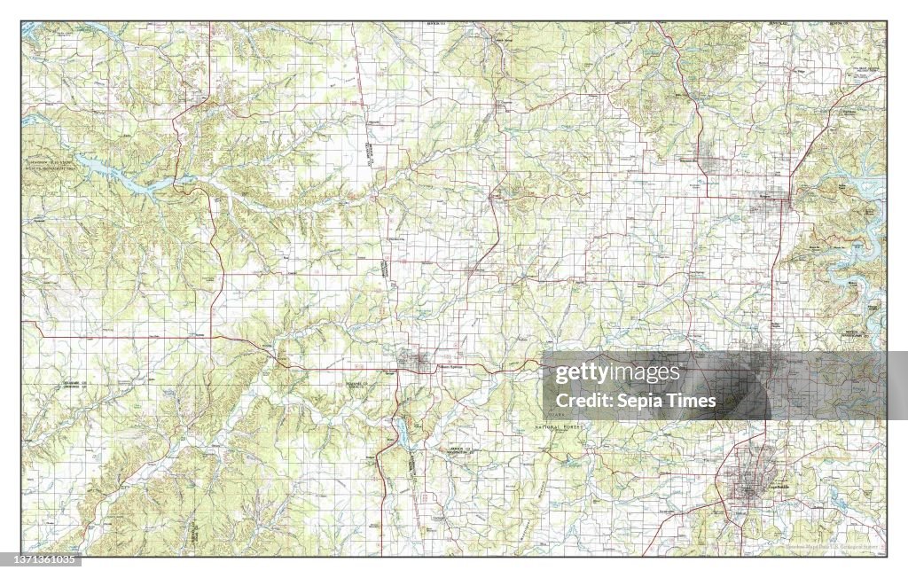 Fayetteville, Arkansas, map.