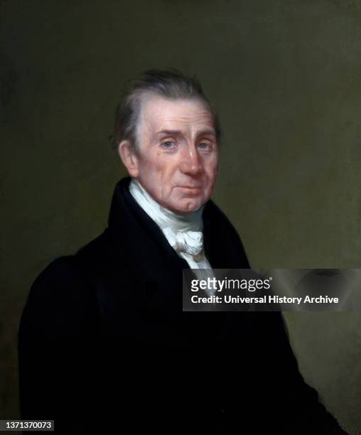 James Monroe , 5th President of the United States, Head and Shoulders Portrait, Oil on Canvas, Chester Harding, 1829.
