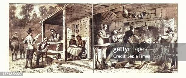 And About RugbyÑthe English Colony Tennessee.Ñfrom Sketches Frank H. Taylor. Engraving 1880.