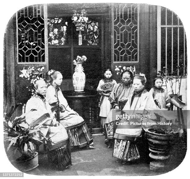 Upper class women of Canton , c. 1870.