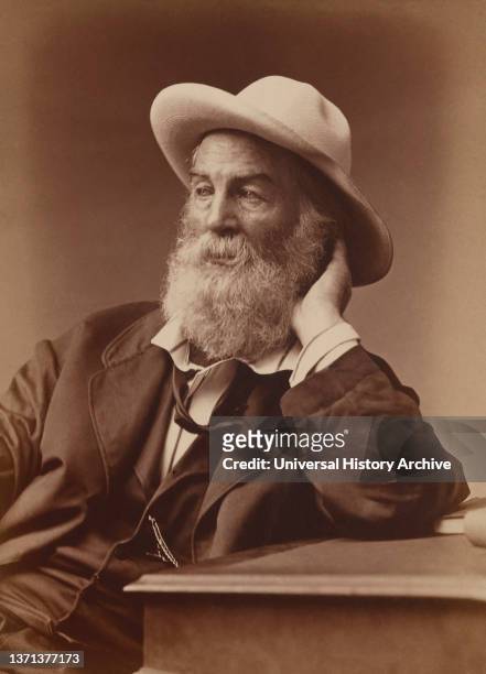 Walt Whitman , American Poet, half-length seated Portrait, G. Frank E. Pearsall, 1872.