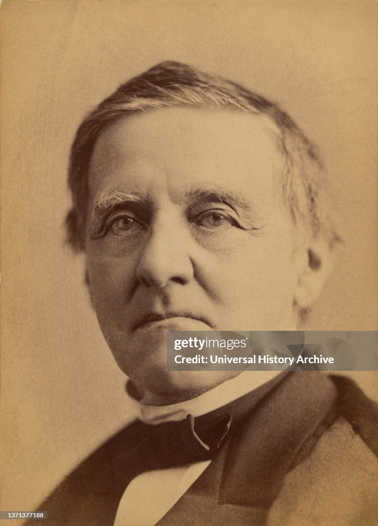 Samuel Jones Tilden (1814-1886), American Politician, Governor of New York, Democratic Candidate for U.S. President, head and Shoulders Portrait, Jose Maria Mora, 1870