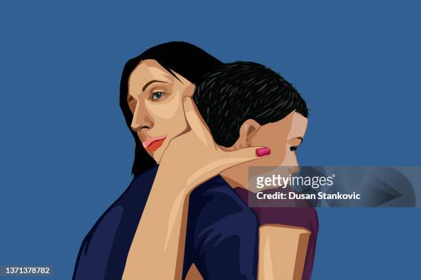 162 Mom Hugging Child Cartoon High Res Illustrations - Getty Images