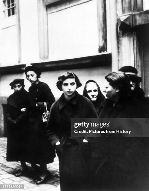 Jewish women arrested during the Kristallnacht pogrom, Erlangen, November 1938.