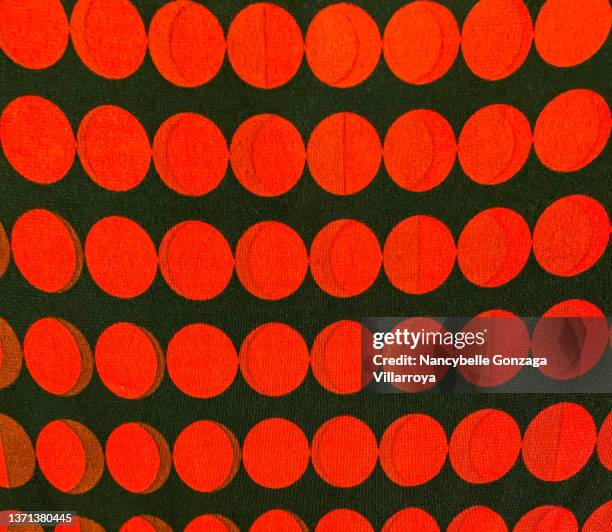 red and black polka dot polyester  fabric - red polka dot stock pictures, royalty-free photos & images