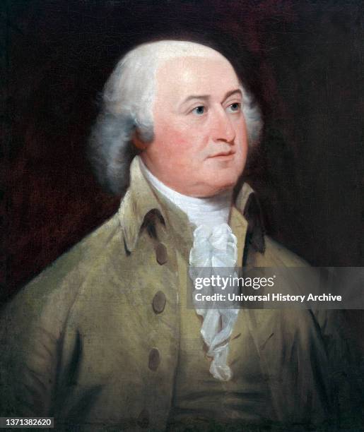 John Adams , 1st Vice President and 2nd President of the United States, American Founding Father, oil on canvas painting by John Trumbull from an...