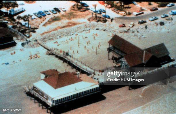 Atlantic House Restaurant at Folly Beach before Hurricane Hugo ca. 1989.