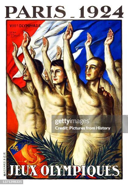 Poster advertising the Paris 1924 Olympic Games/Jeux Olympiques, Jean Droit , 1924.