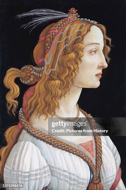 Portrait of a Lady , Sandro Botticelli , 1480.