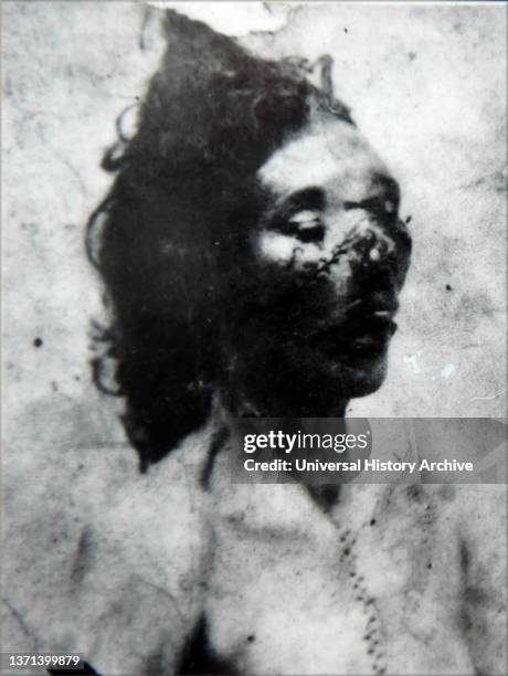 Catherine Eddowes , fourth of the five victims of the notorious unidentified serial killer known as Jack the Ripper, who is believed to have killed...