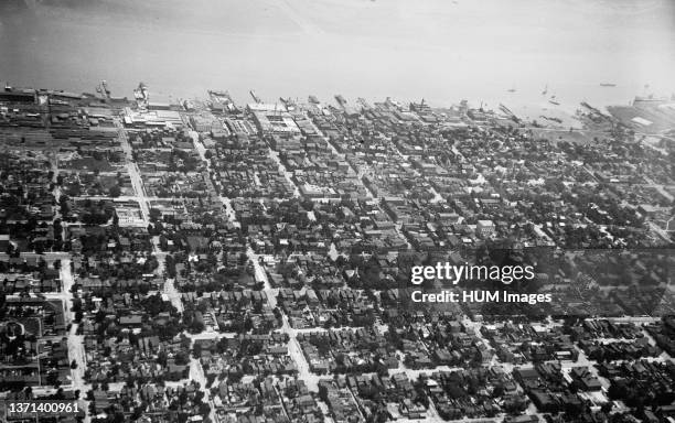 Aerial view of Alexandria VA - waterfront and central sections ca. 1919.