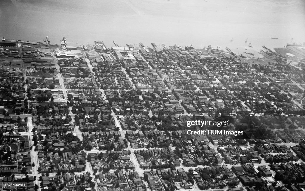 Aerial view of Alexandria VA - waterfront and central sections ca. 1919