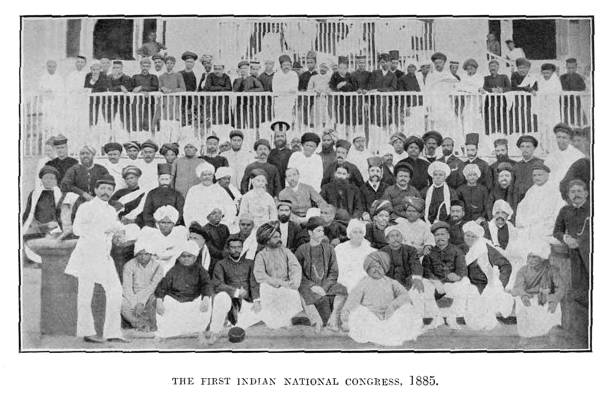 Group photograph of the delegates of the First Indian National Congress, Bombay/Mumbai, 1885.