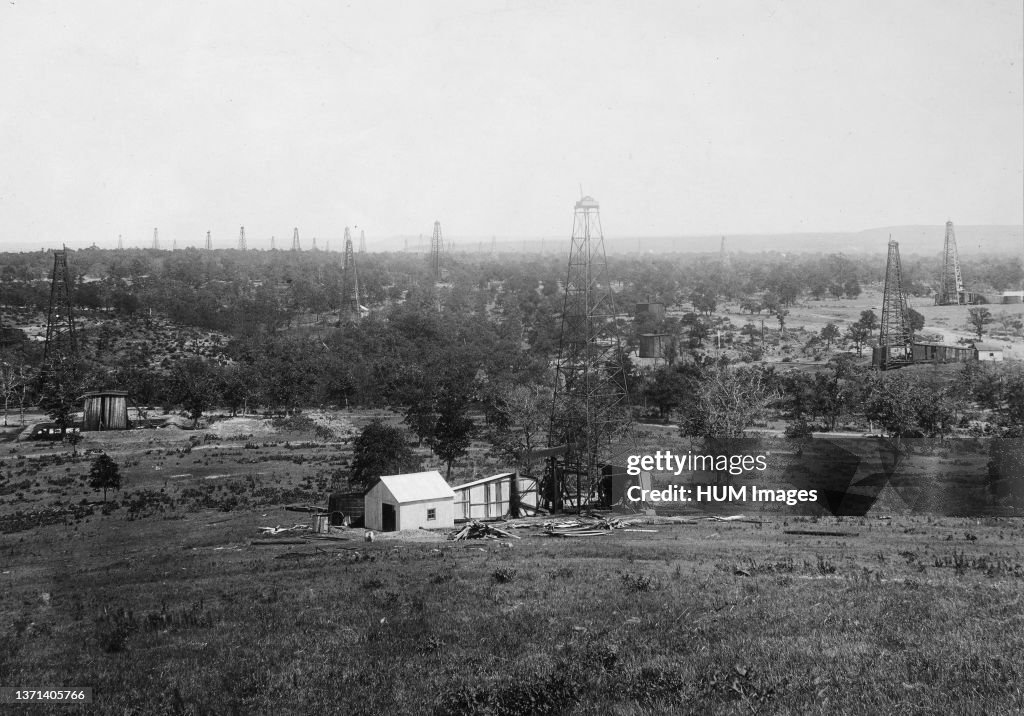 OIL AND GASOLINE FIELDS OF OKLAHOMA. Osage Hominy ca. 1918-1919
