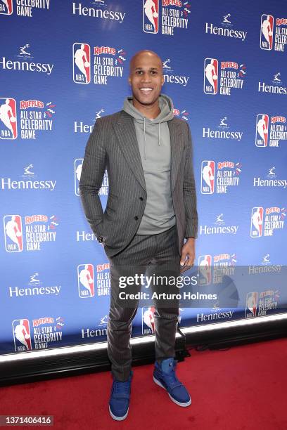 Richard Jefferson attends the Ruffles NBA All-Star Celebrity Game during the 2022 NBA All-Star Weekend at Wolstein Center on February 18, 2022 in...