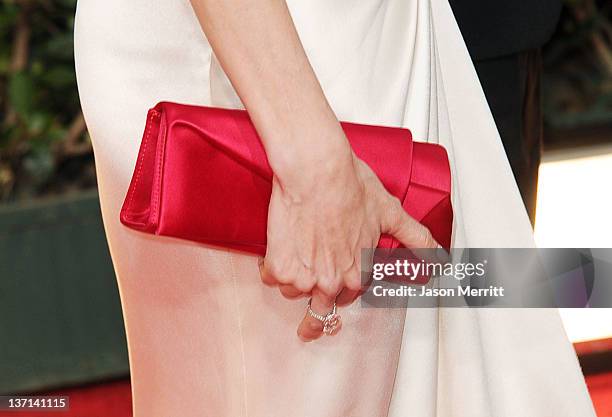 Actress Angelina Jolie arrives at the 69th Annual Golden Globe Awards held at the Beverly Hilton Hotel on January 15, 2012 in Beverly Hills,...