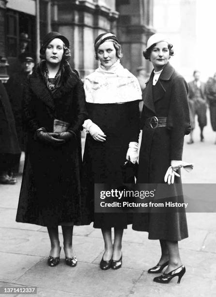 Three of the Mitford Sisters - Unity, Diana & Nancy Mitford in the 1930s.