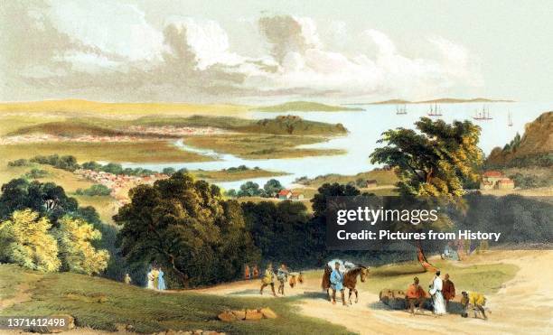 View Over Naha, Okinawa, Perry Expedition, 1853.