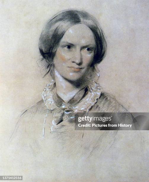 Charlotte Bronte , portrait in chalk by George Richmond , 1850.