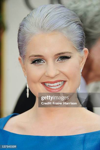 Personality Kelly Osbourne arrives at the 69th Annual Golden Globe Awards held at the Beverly Hilton Hotel on January 15, 2012 in Beverly Hills,...