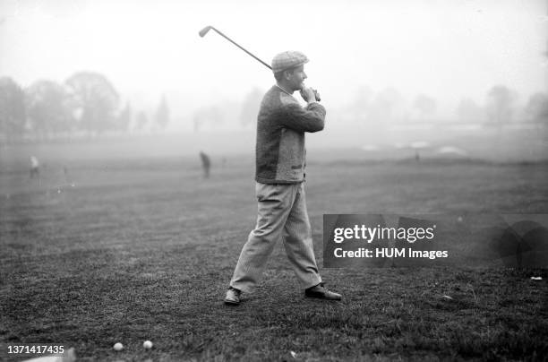 Jerome D. Travers, playing golf, Baltusrol.