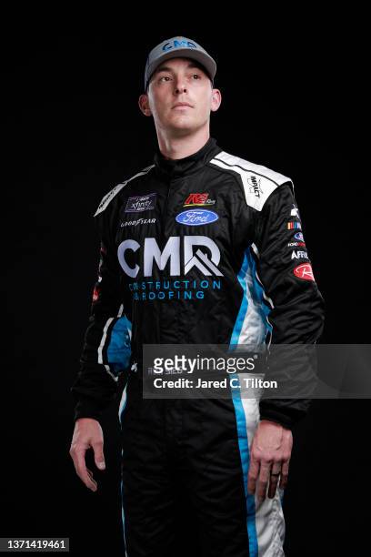 Driver Ryan Sieg poses for a photo during NASCAR Production Days at Daytona International Speedway on February 18, 2022 in Daytona Beach, Florida.