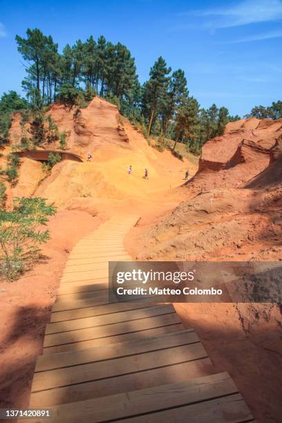 the ochre of roussillon, france - roussillon stock pictures, royalty-free photos & images