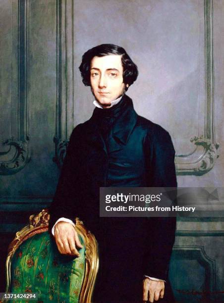 The philosopher and historian Alexis de Tocqueville , oil on canvas, Theodore Chasseriau , 1850.