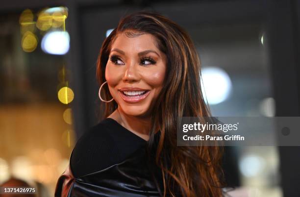 Singer Tamar Braxton performs onstage during Meals On Wheels Atlanta Taste at Chattahoochee Food Works on February 18, 2022 in Atlanta, Georgia.