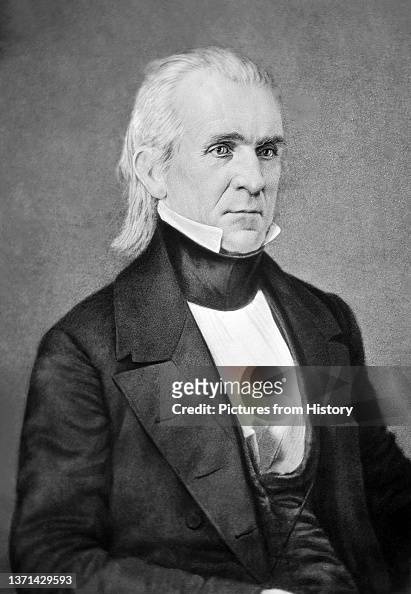USA: James Knox Polk (1795 Ð 1849) was the 11th President of the United States, serving from 1845 to 1849. Restored portrait photograph, c. 1845