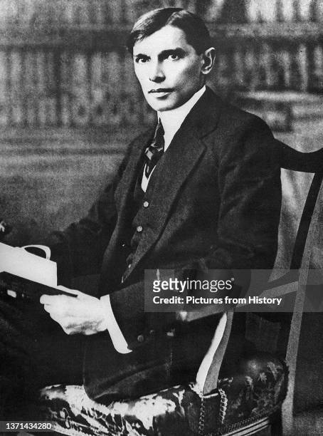 Muhammad Ali Jinnah , founder of Pakistan, as a young lawyer, 1910.