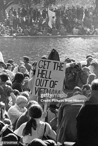 'Get The Hell Out of Vietnam'. Anti Vietnam War protest, Washington DC, 21 October 1967.