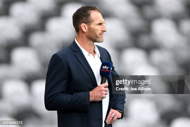 Former All Blacks and Crusaders player Kieran Read looks on during the round one Super Rugby Pacific match between the Crusaders and the Hurricanes...