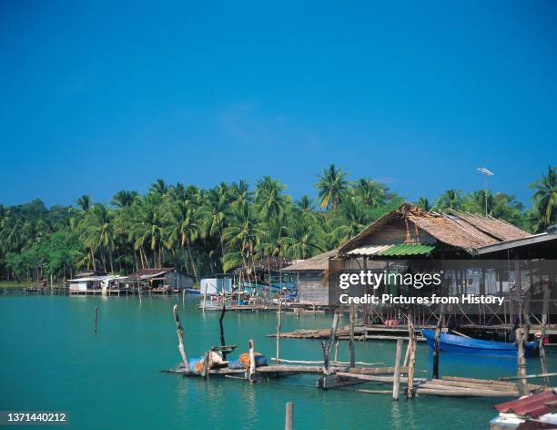 Local fishermen's housing near Bang Bao fishing village, Ko Chang, Trat Province .