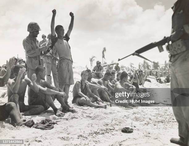 Japanese Prisoners in the battle of Tarawa.