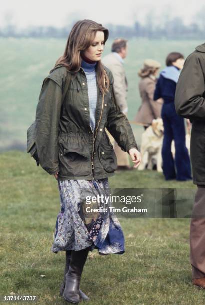 Lady Jane Wellesley, girlfriend of Prince Charles, attends the Quorn Hunt cross country event at Upper Broughton in Nottinghamshire, England, April...