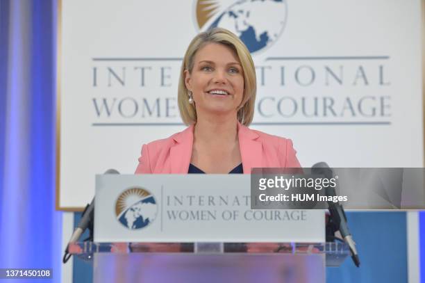 Department of State Spokesperson Heather Nauert delivers opening remarks at the Secretary of State's 2018 International Women of Courage Award...
