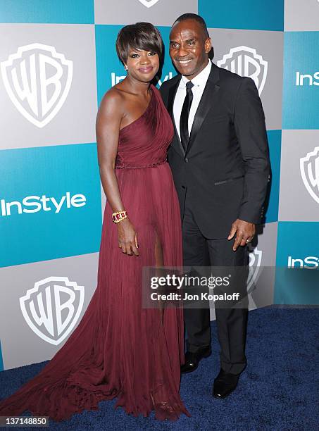 Actors Viola Davis and Julius Tennon arrive at the 13th Annual Warner Bros. And InStyle Golden Globe After Party held at The Beverly Hilton hotel on...