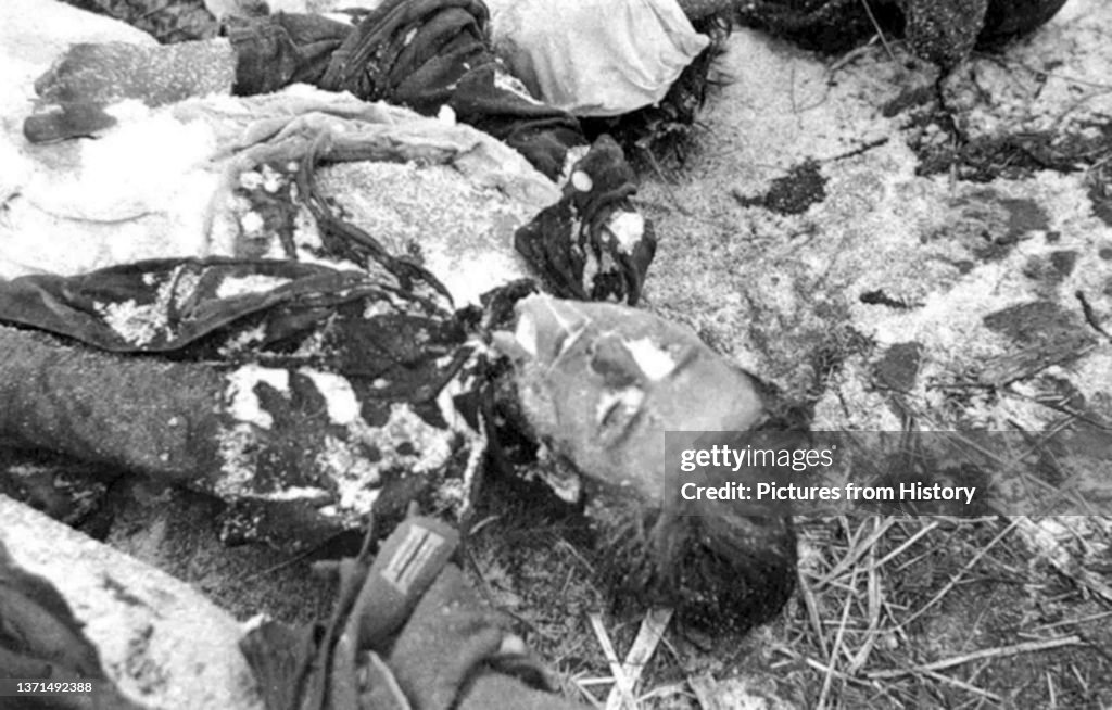Russia/Germany: German soldiers frozen to death at Stalingrad during the bitter winter of 1942-1943